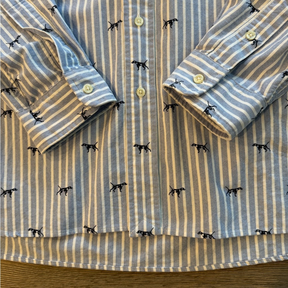 Polo Ralph Lauren Mens Classic Fit Hunting Dogs Striped Oxford Button Down Shirt - Picture 5 of 12